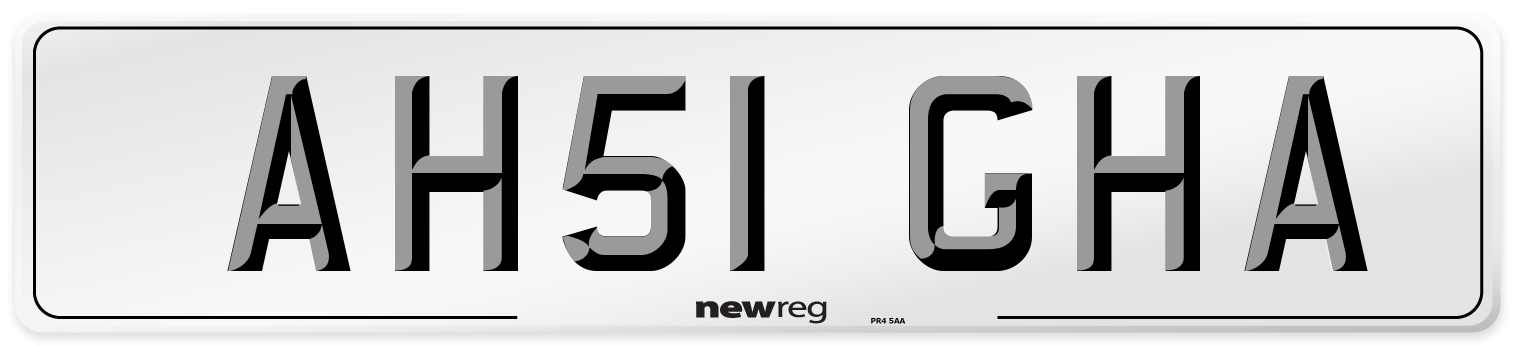 AH51 GHA Number Plate from New Reg